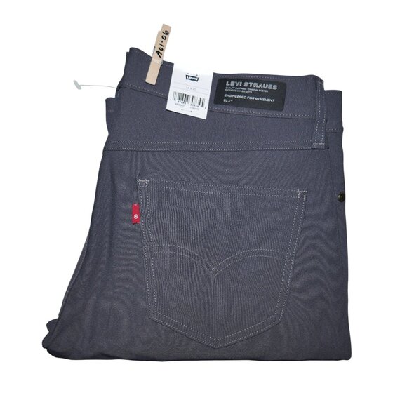 Levi's 511 Slim Fit Tech Pants Men's Size 34x30 Performance Stretch Gray NWT - Picture 1 of 14